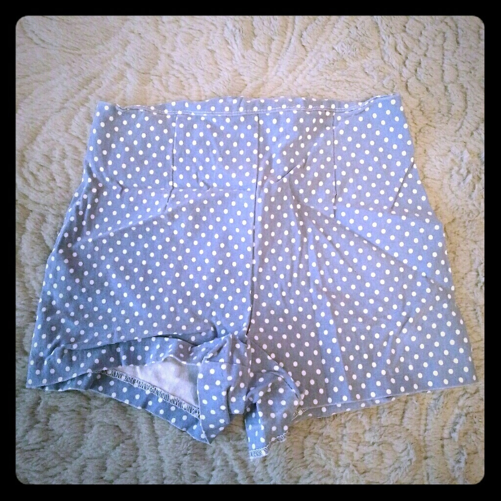 Blue high waisted shorts